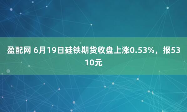 盈配网 6月19日硅铁期货收盘上涨0.53%，报5310元