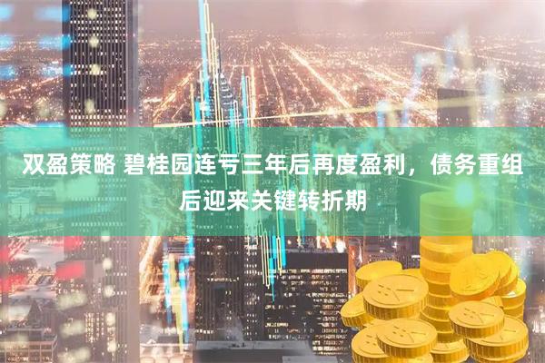 双盈策略 碧桂园连亏三年后再度盈利，债务重组后迎来关键转折期